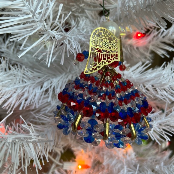 Rare Vintage 1971 Gold Wings Pearl Cherub Christmas Ornament - Picture 2 of 7